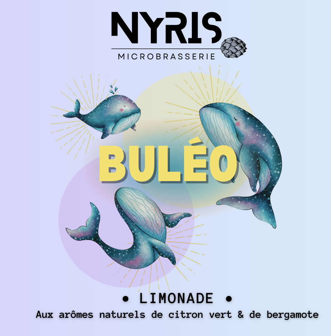 etiquette buléo limonade citron vert et bergamote de la brasserie nyris